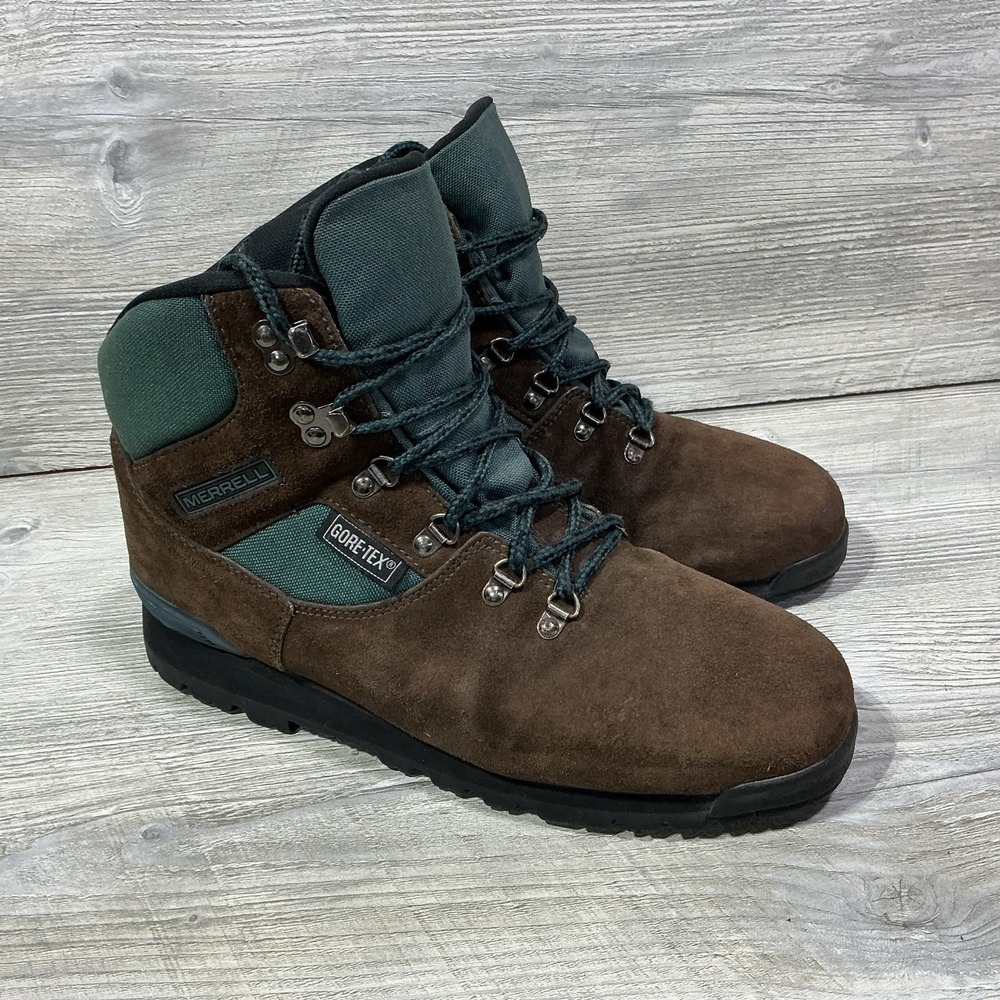 VTG 12/94 Merrell Nova GTX II Hiking Boots US 10 Men's Brown Green Outdoor Boot